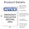 Signmission Emergency Evacuation Meeting Area, 12 in W x Rectangle, Aluminum OS-2PACK-NS-A-1218-V-11790 - alternate 3